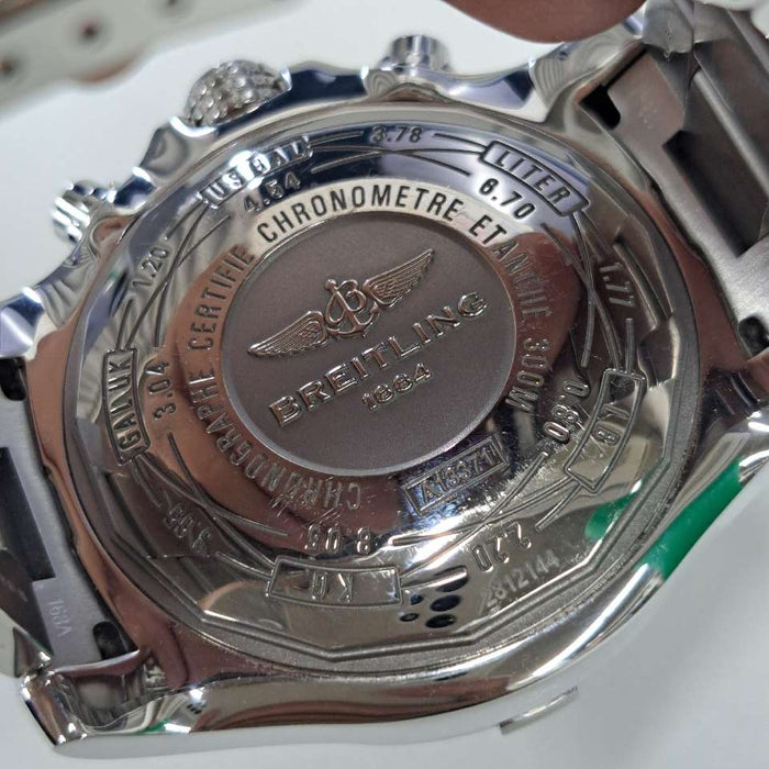 【WHOLESALES】
BREITLING 
A13371 
箱(外箱蓋なし、内箱破損あり)　ギャランティ　クロノメーター証