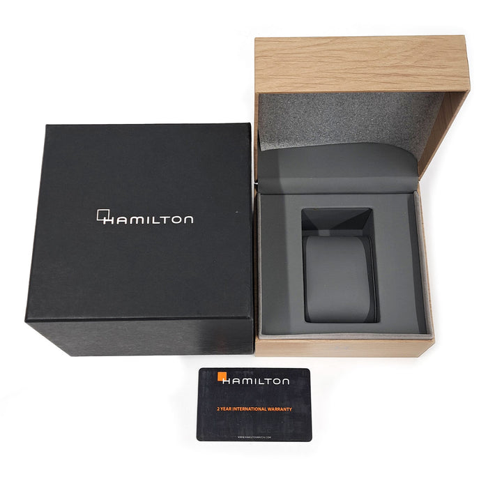 HAMILTON 
Khaki Pilot Pioneer 
With box and guarantee card