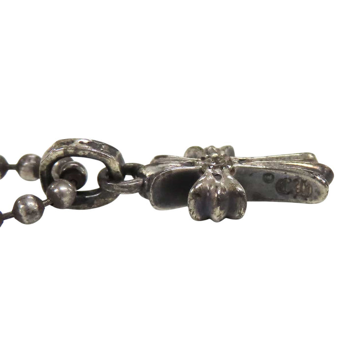 CHROME HEARTS  
CH CROS BBYFAT DIA Argent Gravé 2004  
Collier pendentif Baby Fat Diamant  
Avec facture