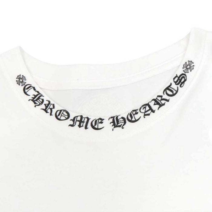 CHROME HEARTS  
CH卷轴标签棉质臂标  
颈部标志口袋长袖T恤