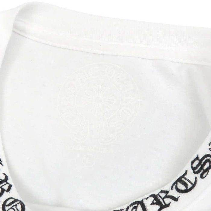 CHROME HEARTS  
CH卷轴标签棉质臂标  
颈部标志口袋长袖T恤