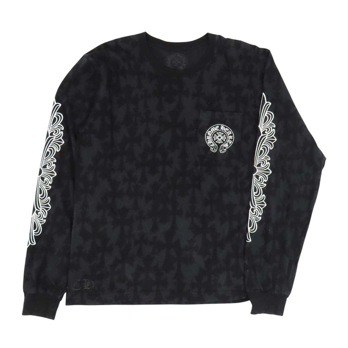 CHROME HEARTS 
CH Graveyard Cemetery Cross L/S Tee 総柄 コットン 
グレイブヤード セメタリークロス ロングスリーブ Tシャツ