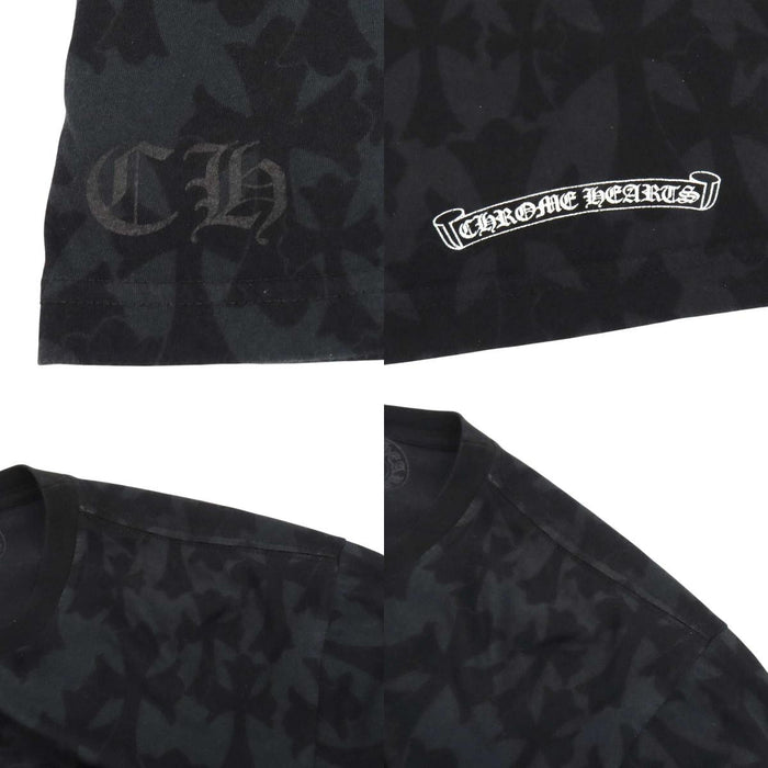 CHROME HEARTS 
CH Graveyard Cemetery Cross L/S Tee 総柄 コットン 
グレイブヤード セメタリークロス ロングスリーブ Tシャツ