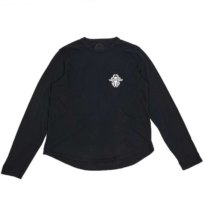 CHROME HEARTS 
CH コットン ヴァイン スクロールラベル 
ヴァイン ダガー スクロールラベル プリント ロングスリーブ Tシャツ
