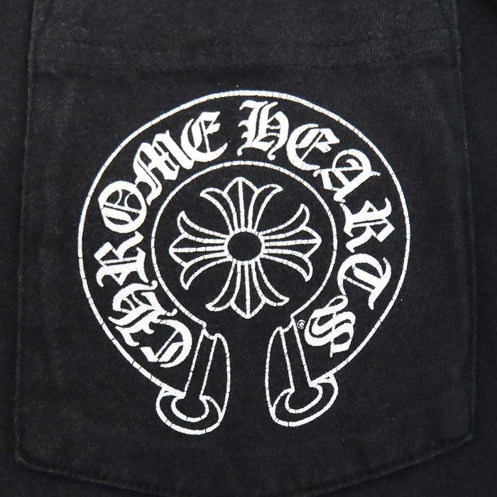 CHROME HEARTS 
CH ロサンゼルス限定 Los Angeles コットン クルーネック 
袖 フローラル ホースシュー プリント ロングスリーブ Tシャツ