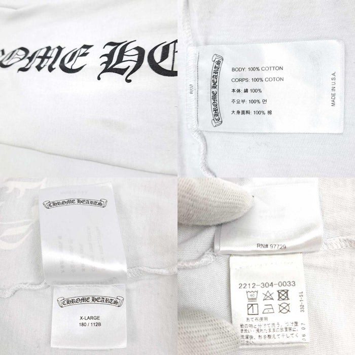 CHROME HEARTS 
CH FUCK YOU コットン 
スクロールラベル 袖ロゴ ロングスリーブ Tシャツ