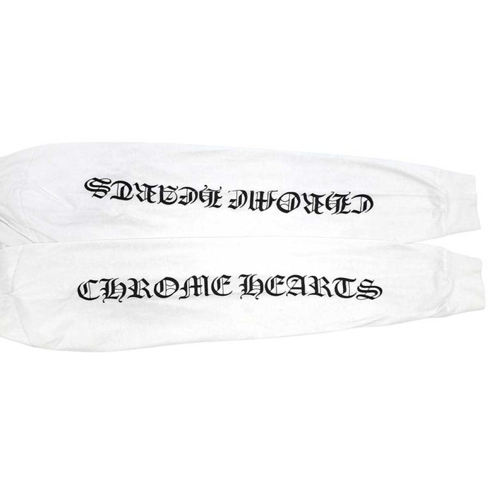 CHROME HEARTS 
CH FUCK YOU コットン 
スクロールラベル 袖ロゴ ロングスリーブ Tシャツ