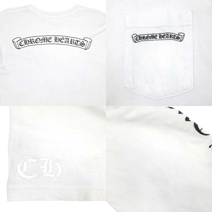 CHROME HEARTS 
CH FUCK YOU coton 
Scroll Label manches logo T-shirt à manches longues