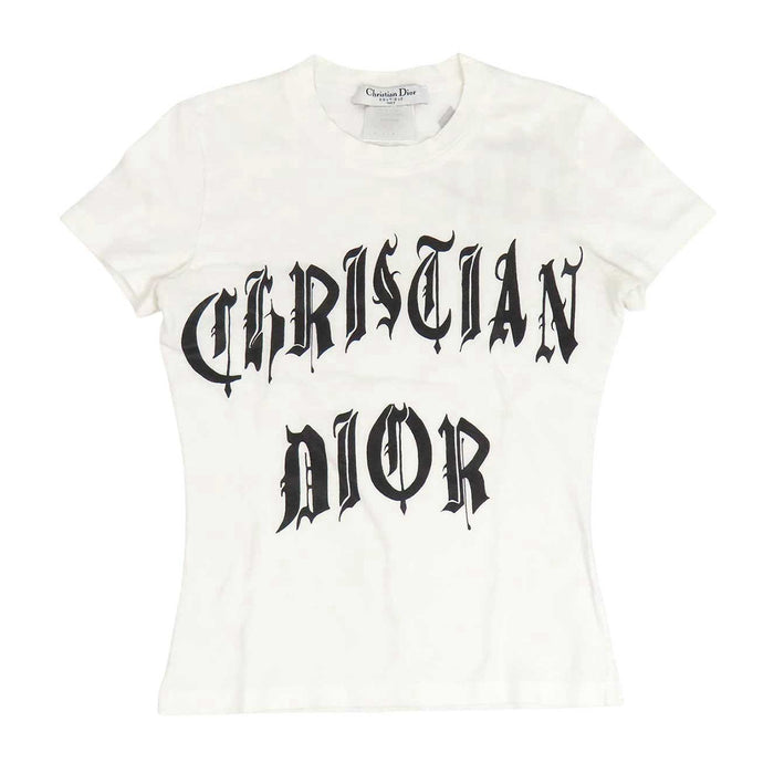Dior 
CD ゴシック コットン クルーネック 
プリント ロゴ Tシャツ