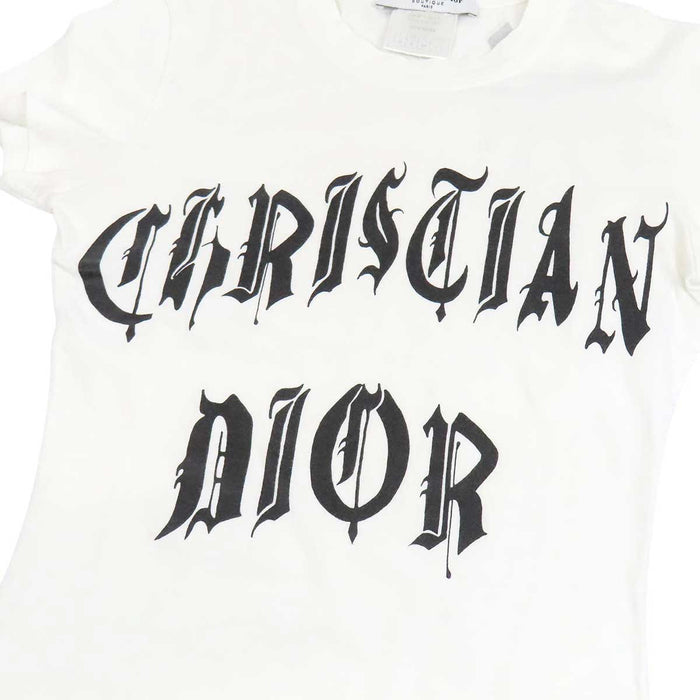 Dior 
CD ゴシック コットン クルーネック 
プリント ロゴ Tシャツ