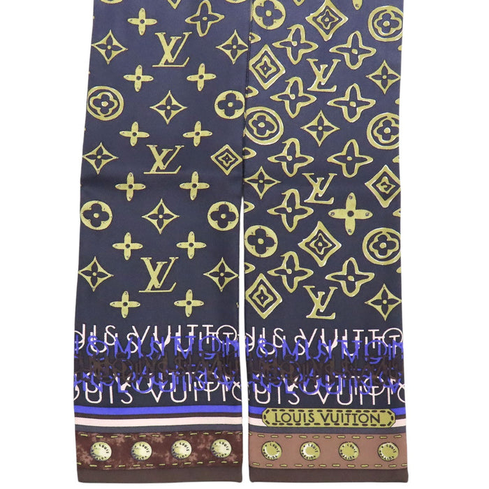 LOUIS VUITTON 
LV シルク 
バンドー モノグラム マップ スカーフ