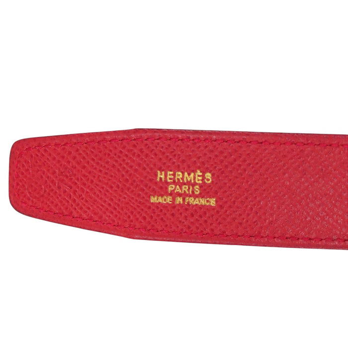 HERMES  
◯Z Stamp Leather  
Horsebit Reversible Belt
