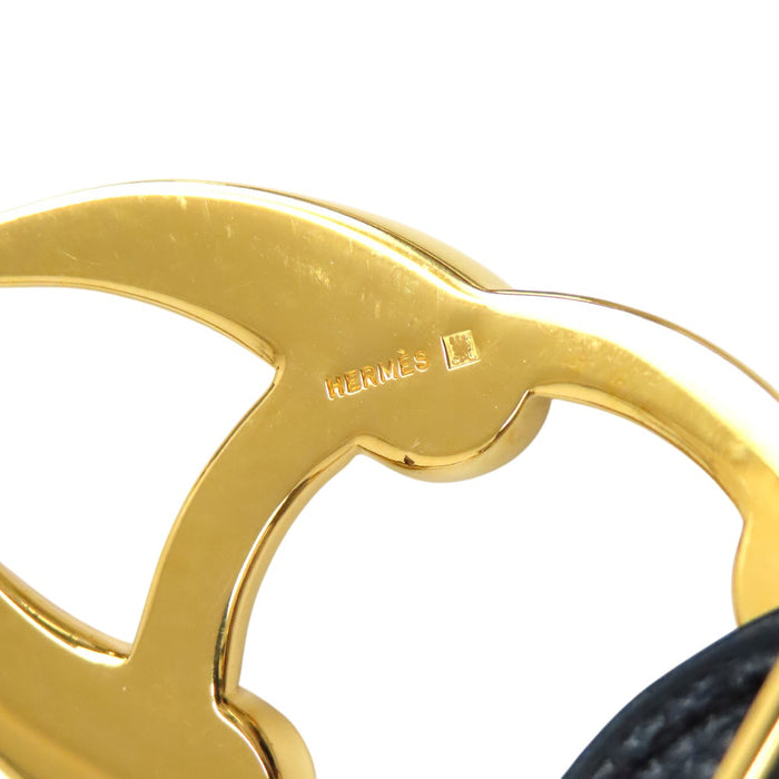 HERMES  
◯Z Stamp Leather  
Horsebit Reversible Belt