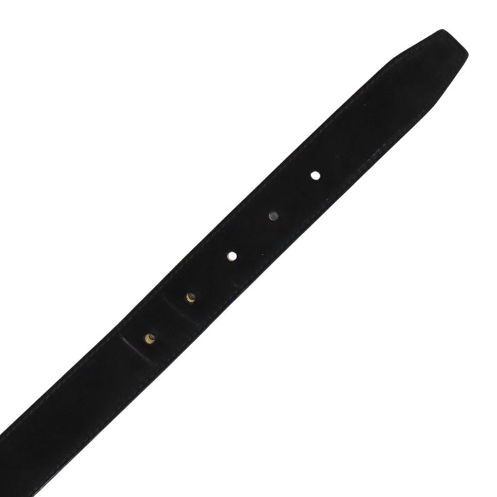 Salvatore Ferragamo  
Logo leather silver-colored metal  
Double Gancini suede belt
