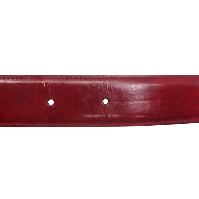 CARTIER  
Double C Leather Gold-Colored Metal  
2C Belt