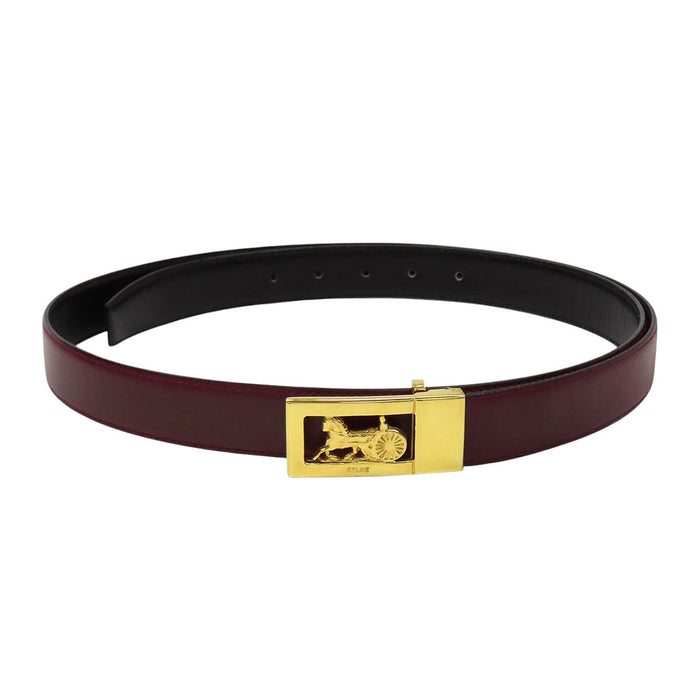CELINE  
Logo Vintage Horse Carriage Gold Color  
Carriage Buckle Belt