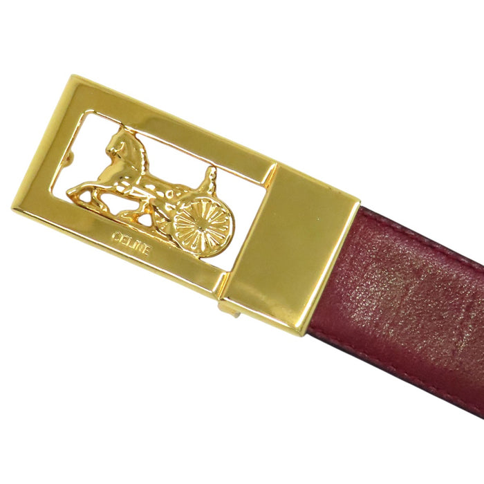 CELINE  
Logo Vintage Horse Carriage Gold Color  
Carriage Buckle Belt