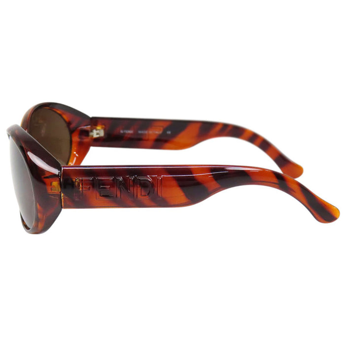 FENDI  
Oval  
Logo Tortoiseshell Pattern Sunglasses