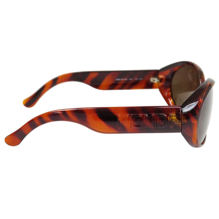FENDI  
Oval  
Logo Tortoiseshell Pattern Sunglasses