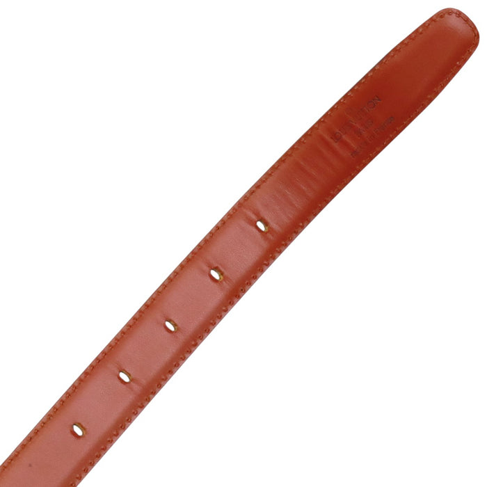 LOUIS VUITTON  
LV Logo Gold Color Metal  
Epi Sangle Belt