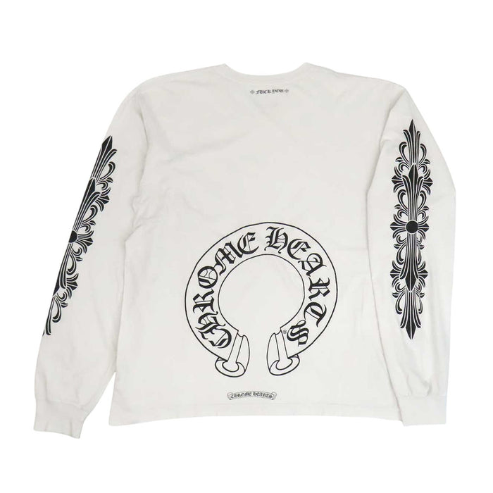CHROME HEARTS 
CH FUCK YOU スクロールラベル アームロゴ コットン 
Floral Cross Horseshoe ロングスリーブ Tシャツ