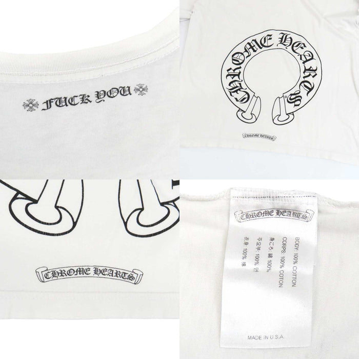 CHROME HEARTS 
CH FUCK YOU スクロールラベル アームロゴ コットン 
Floral Cross Horseshoe ロングスリーブ Tシャツ
