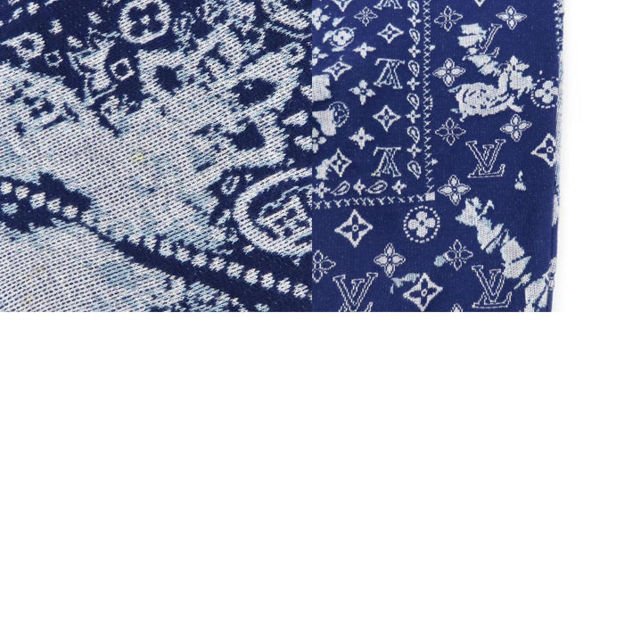LOUIS VUITTON 
LV logo cotton 
Monogram bandana short sleeve knit hoodie