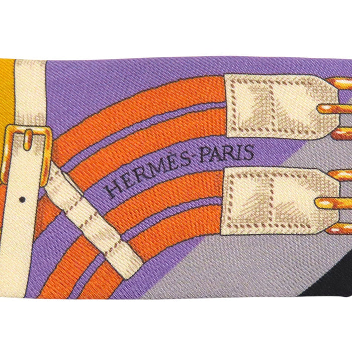 HERMES  
Silk  
Twilly Belt Pattern Scarf