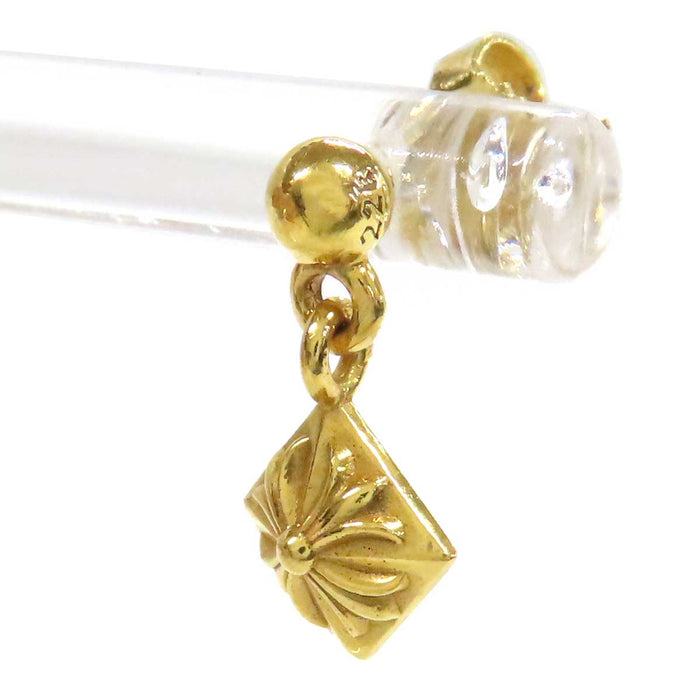CHROME HEARTS 
CH PYRMD PLUS DROP 1 イエローゴールド 1998年刻印 
ピラミッド CHプラス ドロップ ピアス 22K
