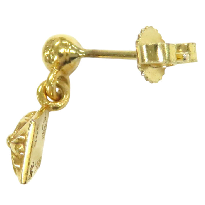 CHROME HEARTS  
CH PYRMD PLUS DROP 1 Yellow Gold 1998 Engraving  
Pyramid CH Plus Drop Earrings 22K