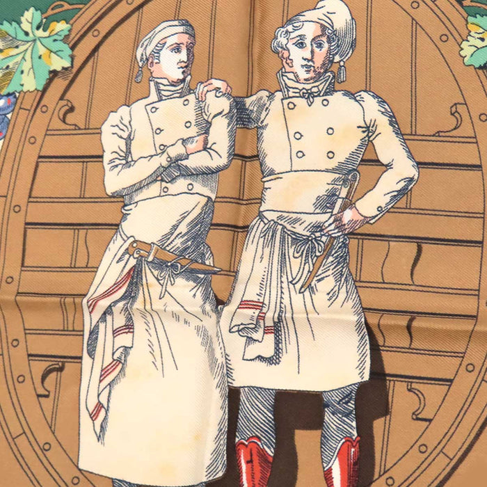 HERMES 
フランス料理を讃えて スカーフ 大判 シルク 
カレ 90 A LA GLOIRE DE LA CUISINE FRANCAIS