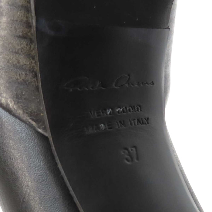 Rick Owens  
侧边松紧高跟鞋  
LEATHER KISS 靴子 皮革吻靴