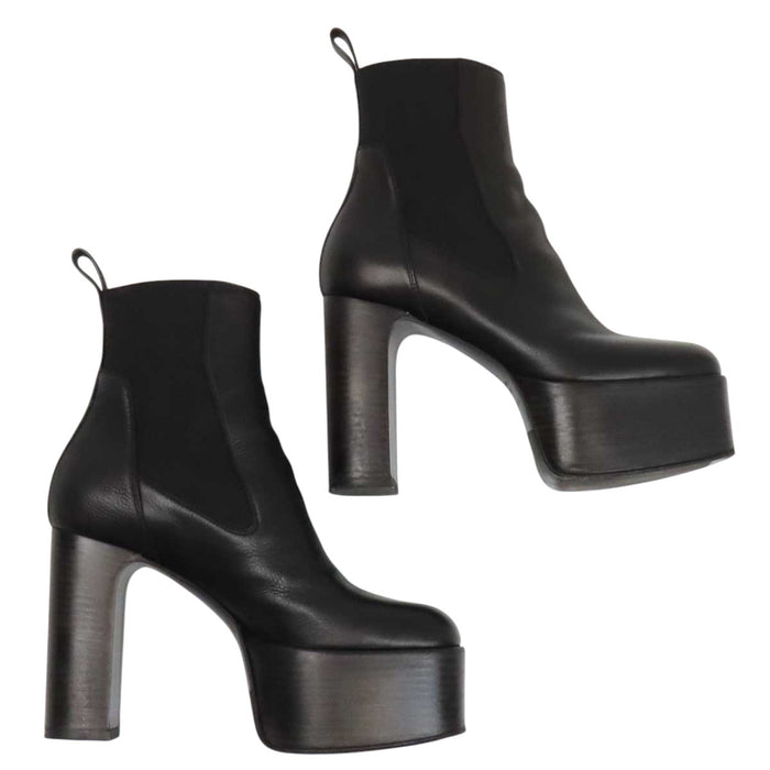 Rick Owens 
サイドゴア ハイヒール 
LEATHER KISS BOOTS レザー キス ブーツ
