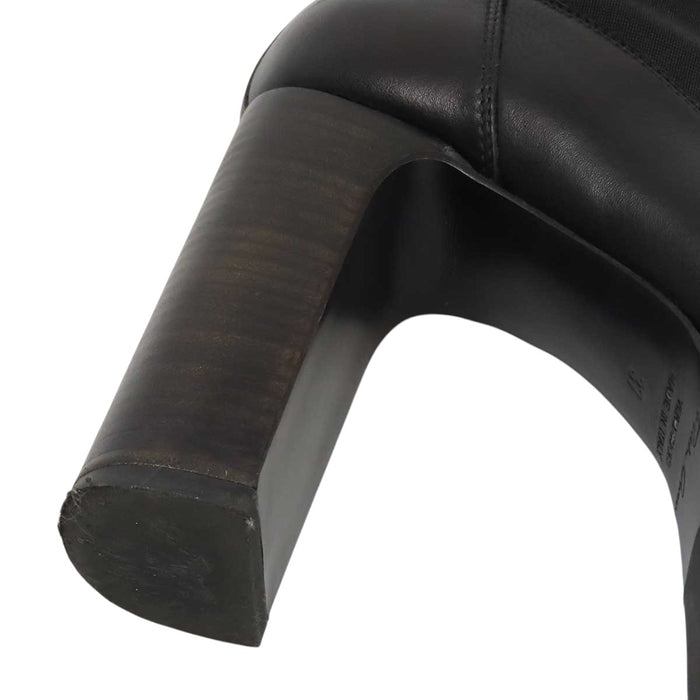 Rick Owens  
侧边松紧高跟鞋  
LEATHER KISS 靴子 皮革吻靴