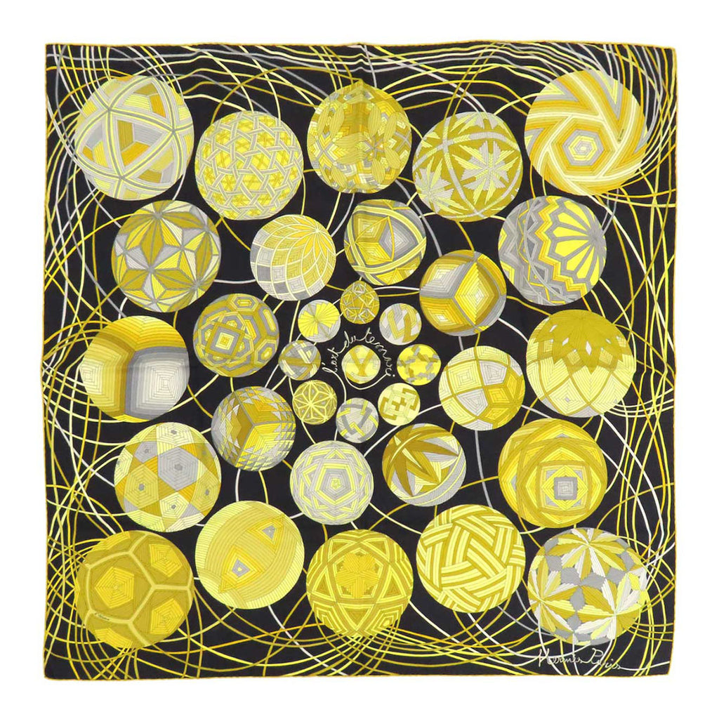 HERMES スカーフ 大判 シルク カレ 90 L'ART DU TEMARI 手毬の宇宙– TS