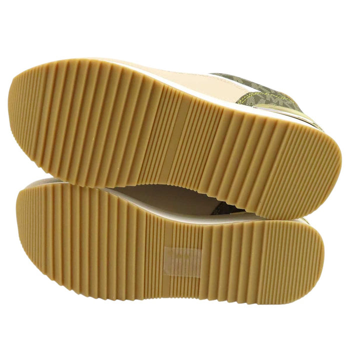Michael Kors 
MICHAEL KORS ハティ ロゴ メッシュ レザー ゴールドカラーメタル レースアップ 
HATTIE スニーカー