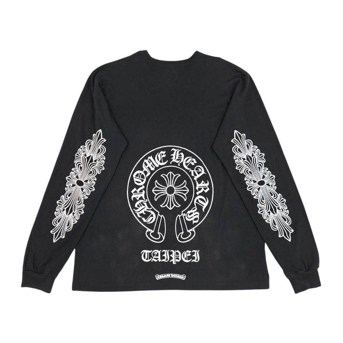 CHROME HEARTS 
CH TAIPEI HORSESHOE L/S TEE ロングスリーブ 
台北限定 バック ホースシュー 袖 フローラル Tシャツ