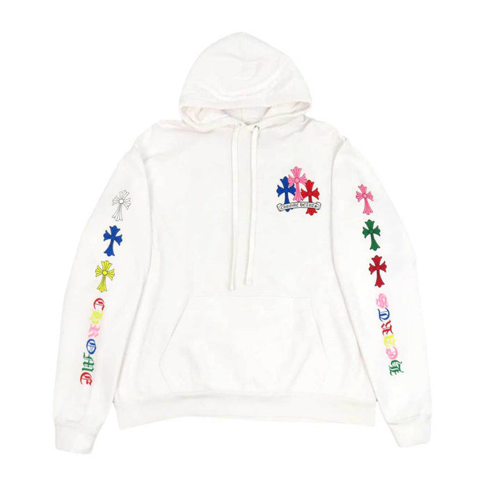 CHROME HEARTS 
CH MLTCOL CEM CRS HD PLVR スウェット コットン 裏起毛 
マルチ セメタリー クロス プリント フーディ