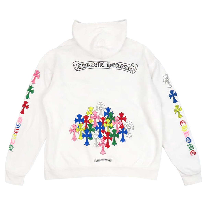 CHROME HEARTS 
CH MLTCOL CEM CRS HD PLVR スウェット コットン 裏起毛 
マルチ セメタリー クロス プリント フーディ