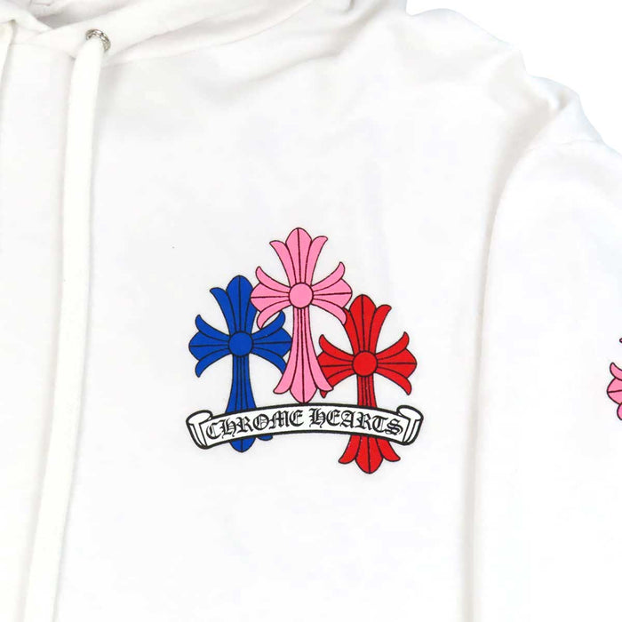 CHROME HEARTS 
CH MLTCOL CEM CRS HD PLVR スウェット コットン 裏起毛 
マルチ セメタリー クロス プリント フーディ