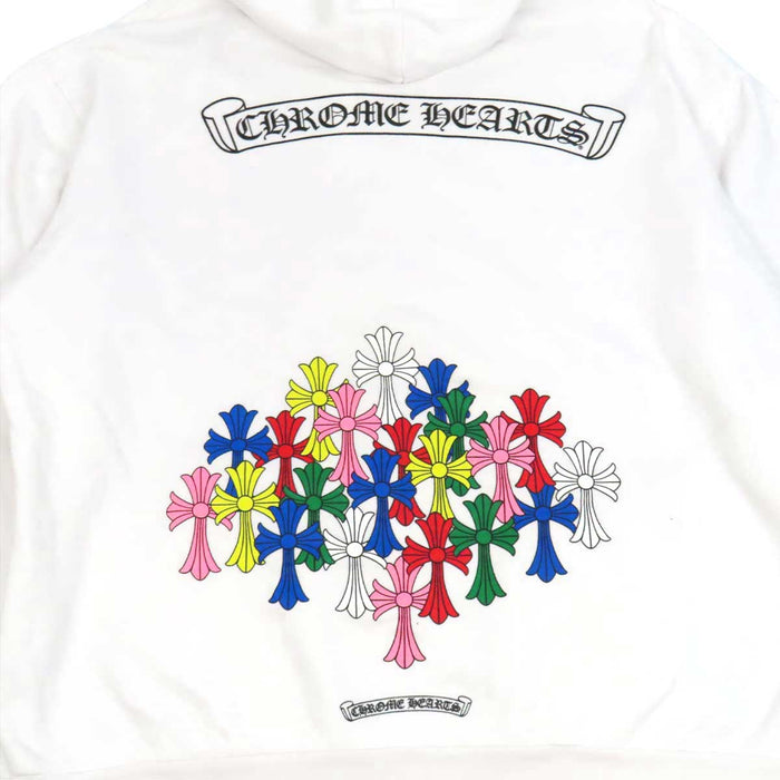 CHROME HEARTS 
CH MLTCOL CEM CRS HD PLVR スウェット コットン 裏起毛 
マルチ セメタリー クロス プリント フーディ