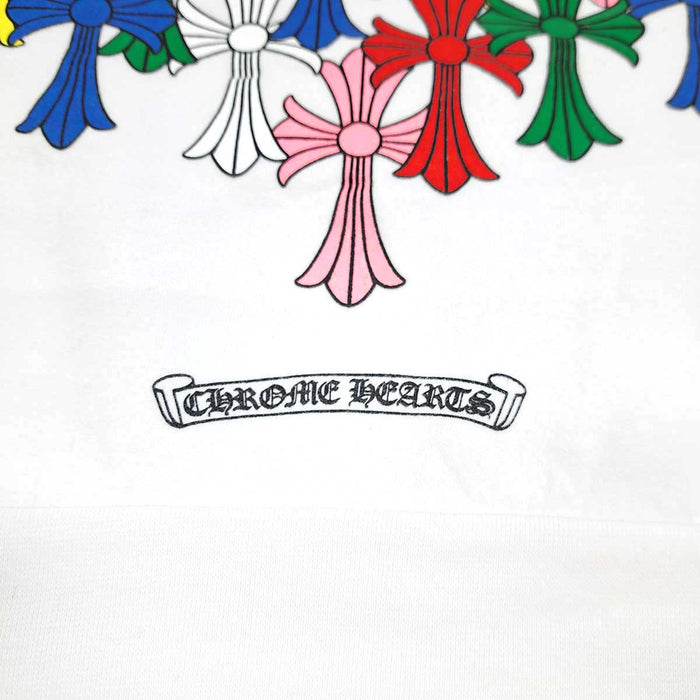 CHROME HEARTS 
CH MLTCOL CEM CRS HD PLVR スウェット コットン 裏起毛 
マルチ セメタリー クロス プリント フーディ