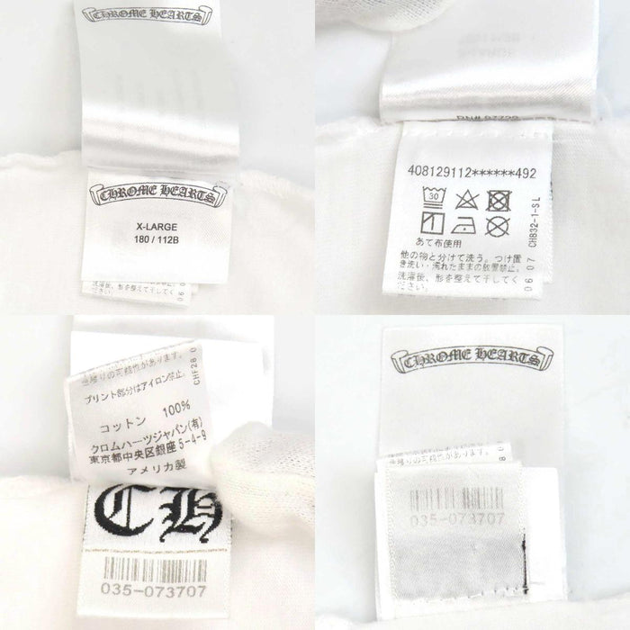 CHROME HEARTS  
CH Crew Neck Cotton Scroll Label Arm Logo  
Neck Logo Pocket Long Sleeve T-Shirt