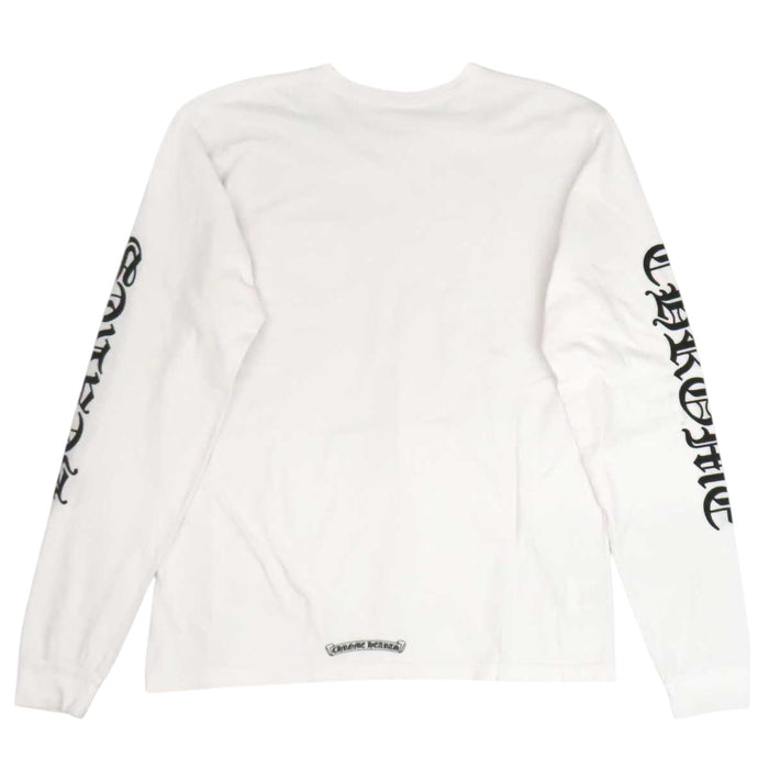 CHROME HEARTS  
CH Crew Neck Cotton Scroll Label Arm Logo  
Neck Logo Pocket Long Sleeve T-Shirt