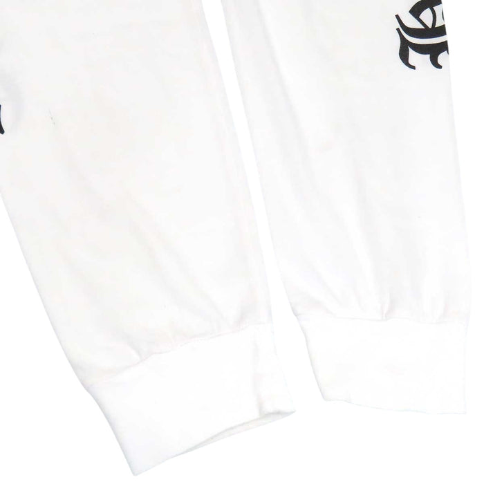 CHROME HEARTS  
CH col rond coton étiquette scroll logo bras  
T-shirt manches longues avec logo col et poche