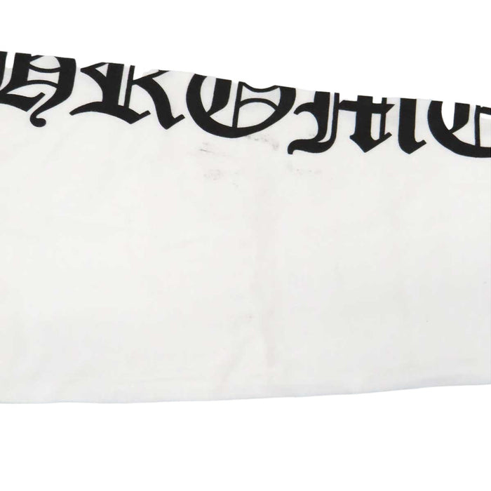 CHROME HEARTS  
CH col rond coton étiquette scroll logo bras  
T-shirt manches longues avec logo col et poche