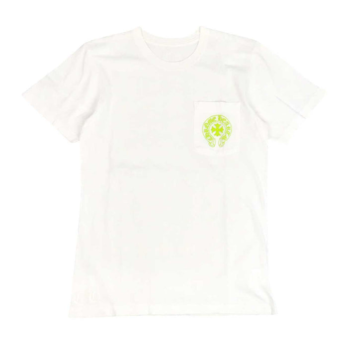 CHROME HEARTS 
CH MADE IN HOLLYWOOD ネオン コットン 
ホースシュー バック 英字 プリント Tシャツ