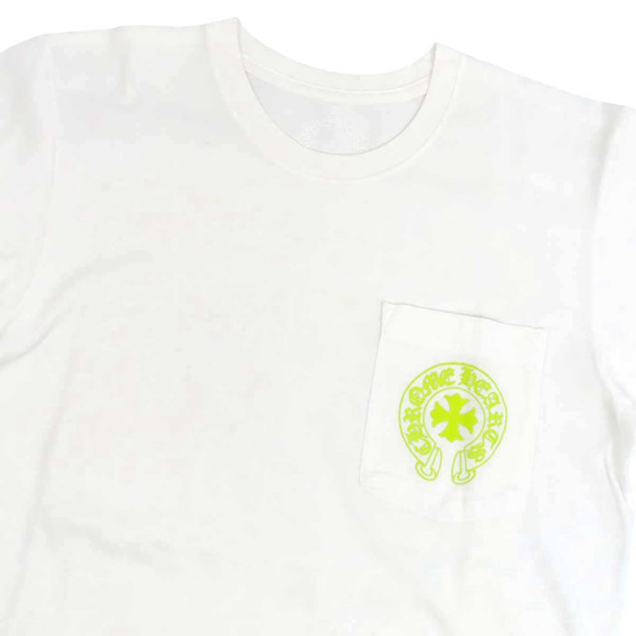 CHROME HEARTS 
CH MADE IN HOLLYWOOD ネオン コットン 
ホースシュー バック 英字 プリント Tシャツ