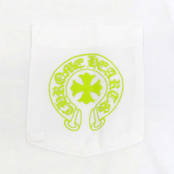 CHROME HEARTS  
CH MADE IN HOLLYWOOD Neon Cotton  
Horseshoe Back English Letter Print T-Shirt