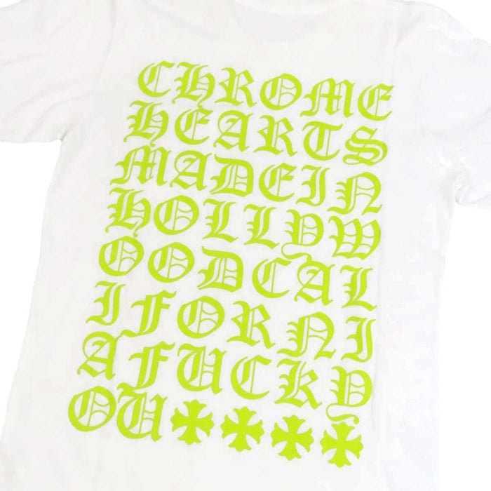 CHROME HEARTS  
CH MADE IN HOLLYWOOD Neon Cotton  
Horseshoe Back English Letter Print T-Shirt